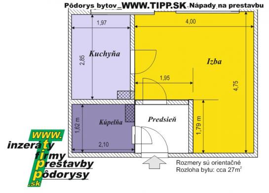 Eladó 1-szobás lakás Komáromban a 7. lakótelepen Kerület Komárno LRo-PE-1533